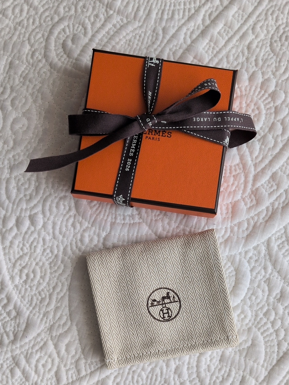 Hermes Jewelry Box + Pouch + Ribbon